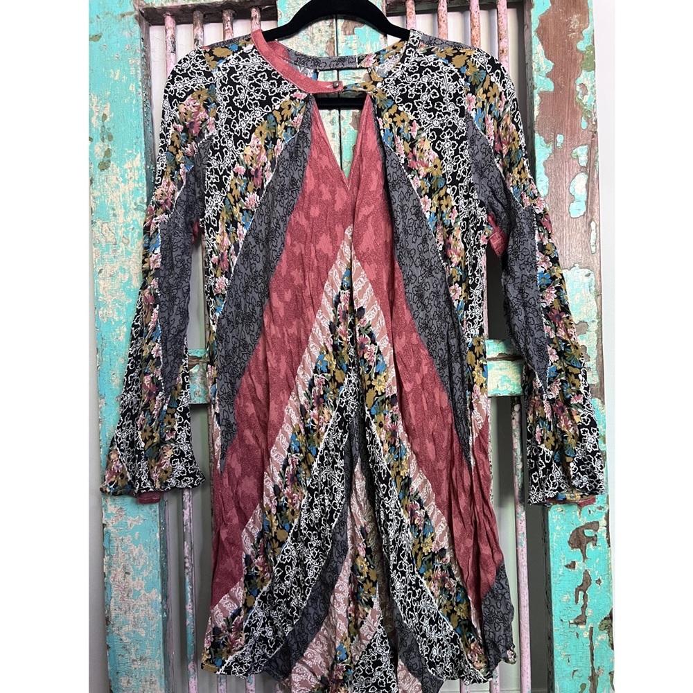 Boho Mid-Long Sleeve Dress